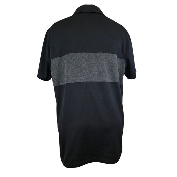 Nike Shirt Mens Large Black Striped Polo Dri Fit Performance Golf Logo Read - Picture 2 of 8